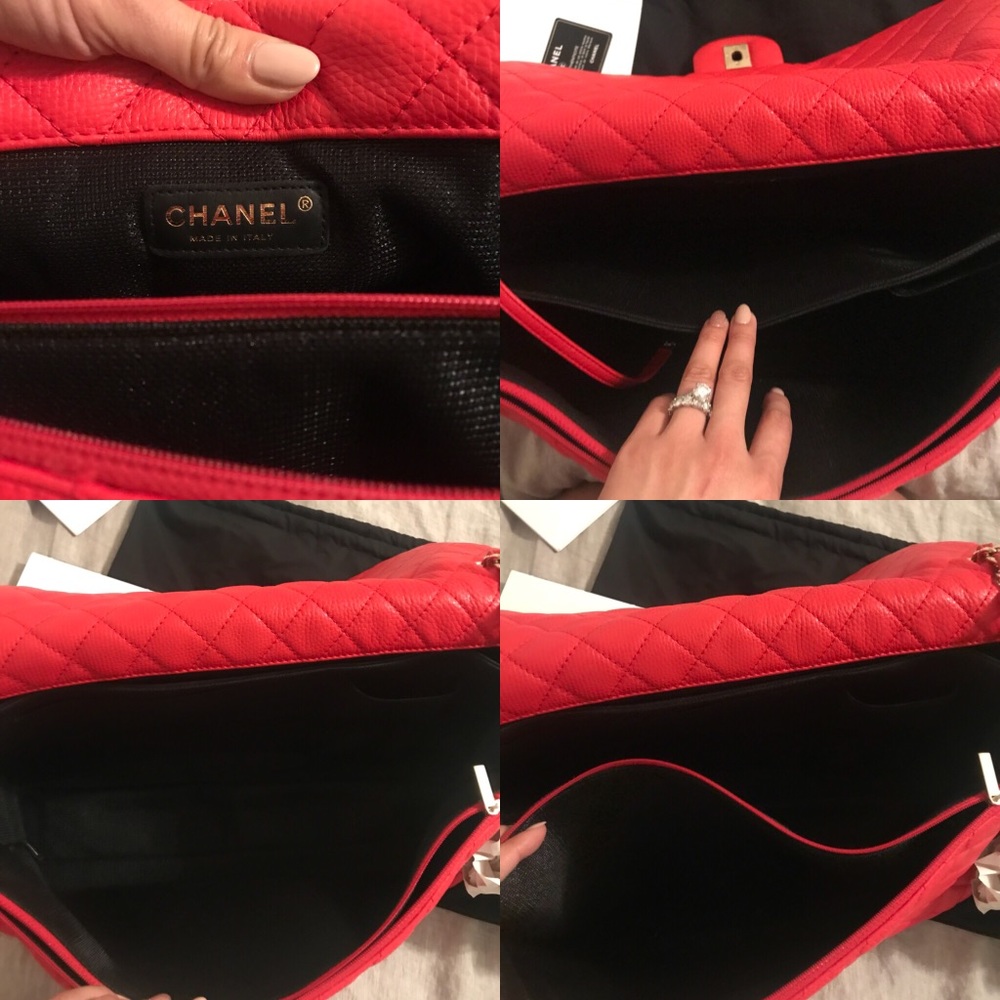 SOLD Chanel XXL Red Airline Flap Tote RARE - Picture 6 of 8